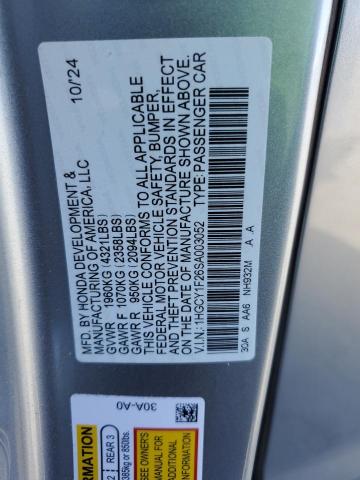 2025 HONDA ACCORD LX 1HGCY1F26SA003052