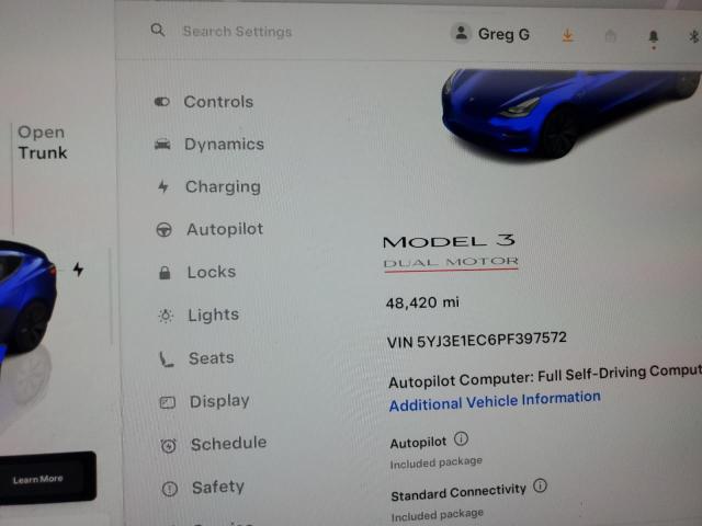 2023 TESLA MODEL 3 5YJ3E1EC6PF397572