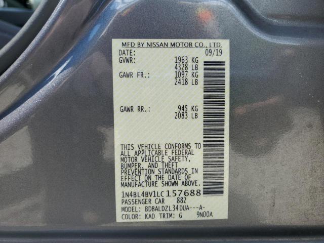 2020 NISSAN ALTIMA S 1N4BL4BV1LC157688
