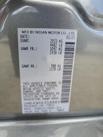 2025 NISSAN ALTIMA SR - 1N4BL4CW4SN358883