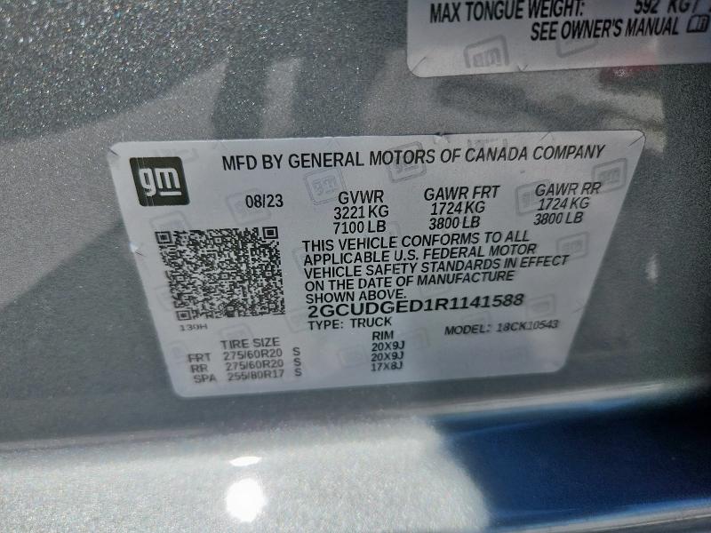2024 CHEVROLET SILVERADO - 2GCUDGED1R1141588