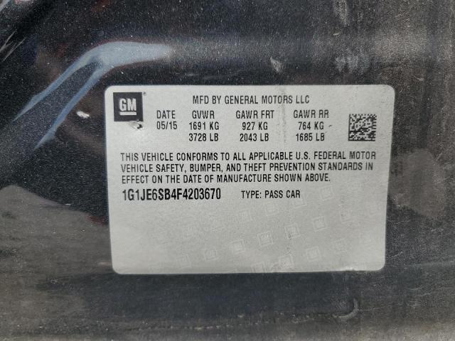 2015 CHEVROLET SONIC LTZ 1G1JE6SB4F4203670
