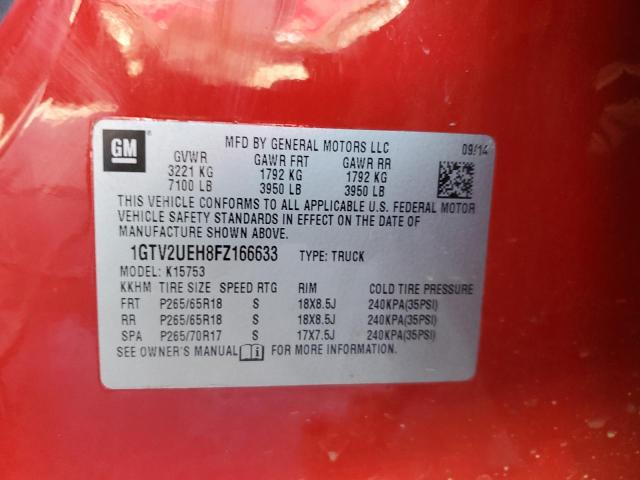 2015 GMC SIERRA K15 1GTV2UEH8FZ166633