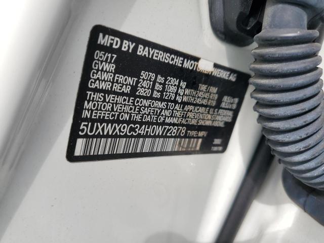 2017 BMW X3 XDRIVE28I 5UXWX9C34H0W72878