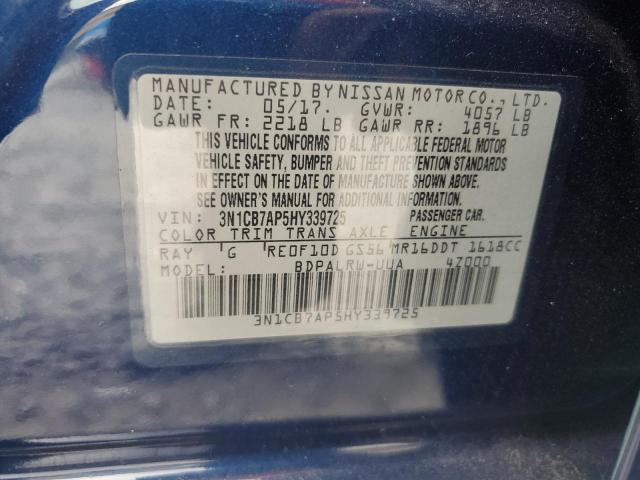 2017 NISSAN SENTRA SR 3N1CB7AP5HY339725