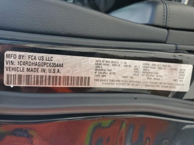 2023 DODGE DURANGO SX 1C4RDHAG0PC635444