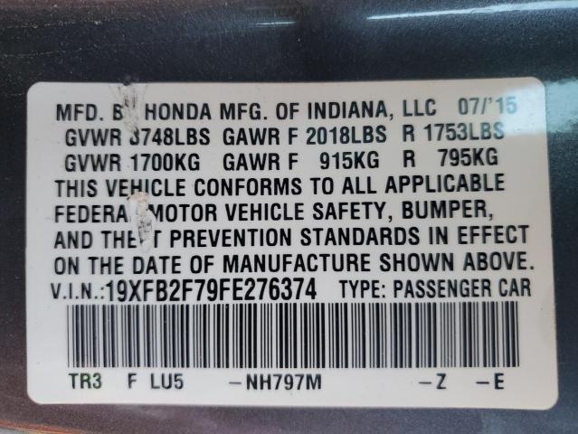 2015 HONDA CIVIC SE 19XFB2F79FE276374
