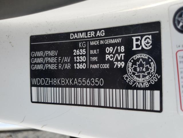 2019 MERCEDES-BENZ E 63 AMG-S WDDZH8KBXKA556350