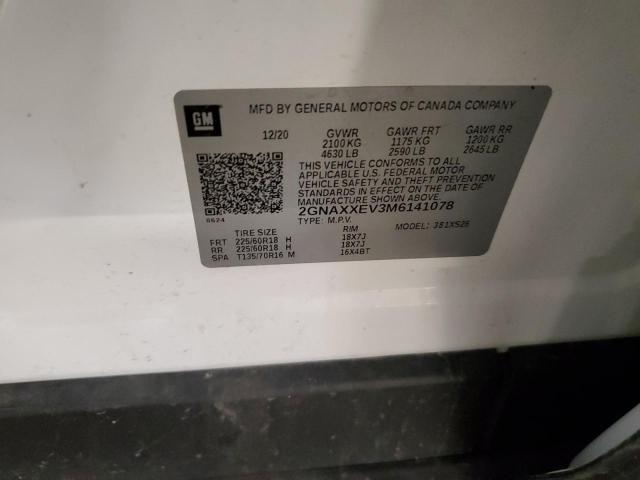 2021 CHEVROLET EQUINOX PR 2GNAXXEV3M6141078