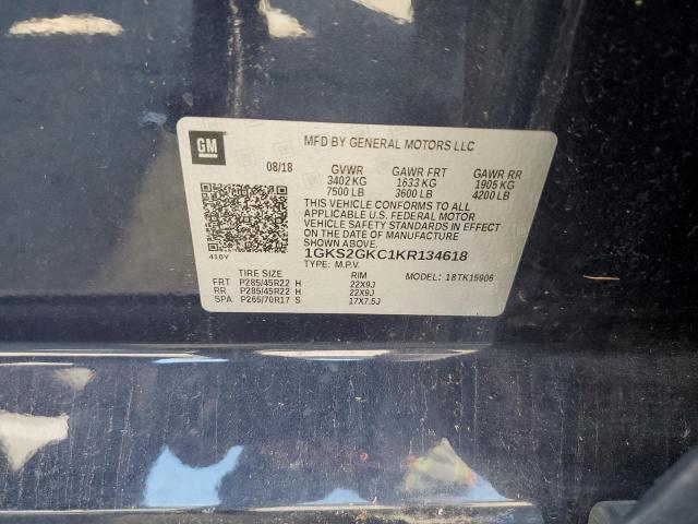 2019 GMC YUKON XL K1500 SLT 1GKS2GKC1KR134618