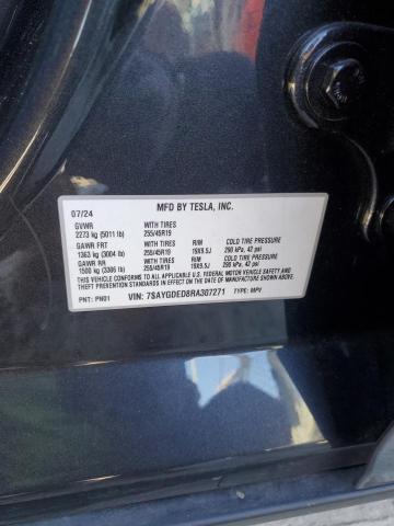 2024 TESLA MODEL Y 7SAYGDED8RA307271