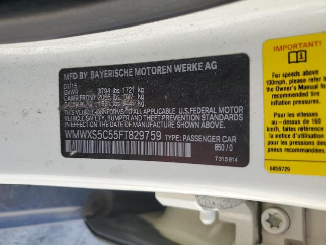 2015 MINI COOPER WMWXS5C55FT829759