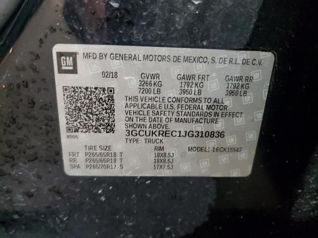 2018 CHEVROLET SILVERADO - 3GCUKREC1JG310836