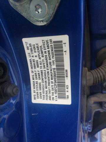 2017 HONDA CIVIC LX 19XFC2F54HE064416