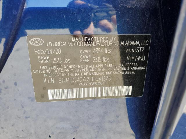2020 HYUNDAI SONATA SE 5NPEG4JA2LH041575