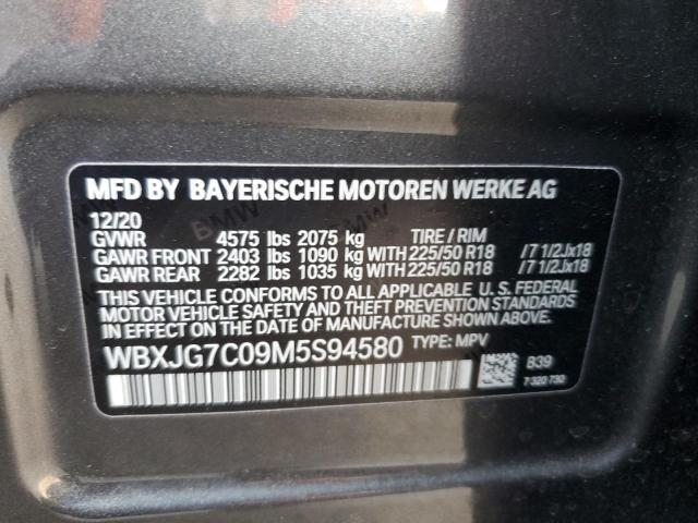 2021 BMW X1 SDRIVE2 WBXJG7C09M5S94580