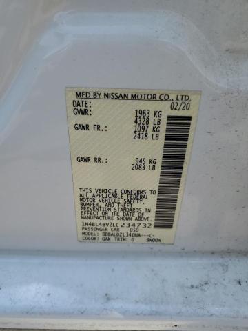 2020 NISSAN ALTIMA S - 1N4BL4BV2LC234732