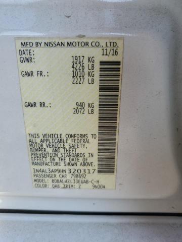 2017 NISSAN ALTIMA 2.5 - 1N4AL3AP9HN320317