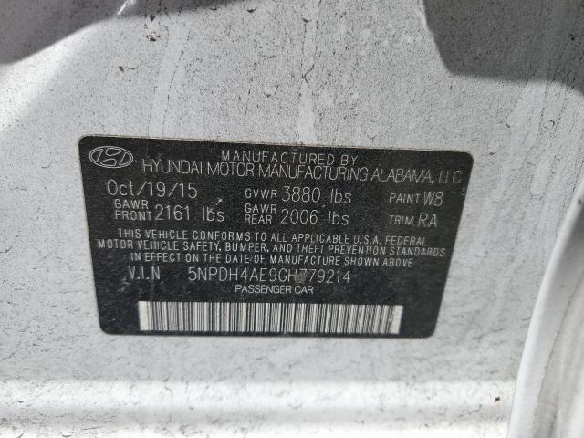 2016 HYUNDAI ELANTRA SE 5NPDH4AE9GH779214