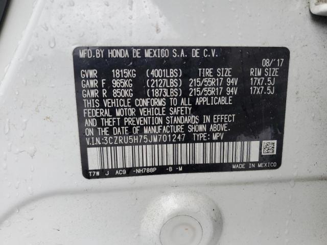 2018 HONDA HR-V EXL 3CZRU5H75JM701247