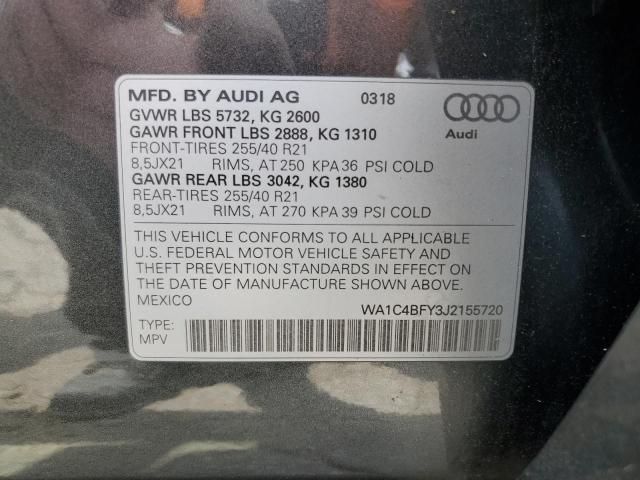 2018 AUDI SQ5 PRESTI WA1C4BFY3J2155720