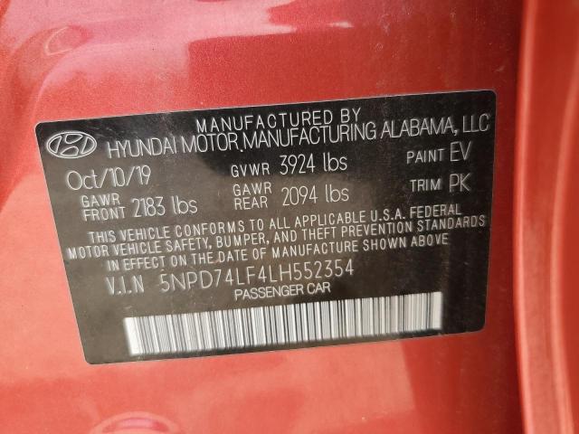 2020 HYUNDAI ELANTRA SE - 5NPD74LF4LH552354