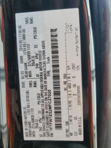 2021 FORD F150 SUPER - 1FTFW1E52MFC27020