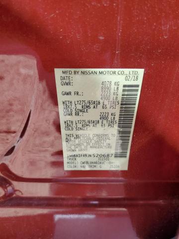 2018 NISSAN TITAN XD S 1N6BA1F49JN520687