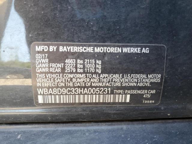 2017 BMW 330 XI WBA8D9C33HA005231