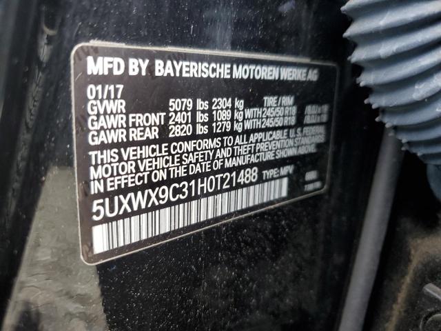 2017 BMW X3 XDRIVE28I 5UXWX9C31H0T21488