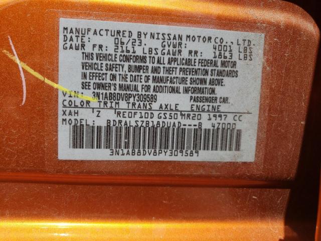 2023 NISSAN SENTRA SR - 3N1AB8DV8PY309589