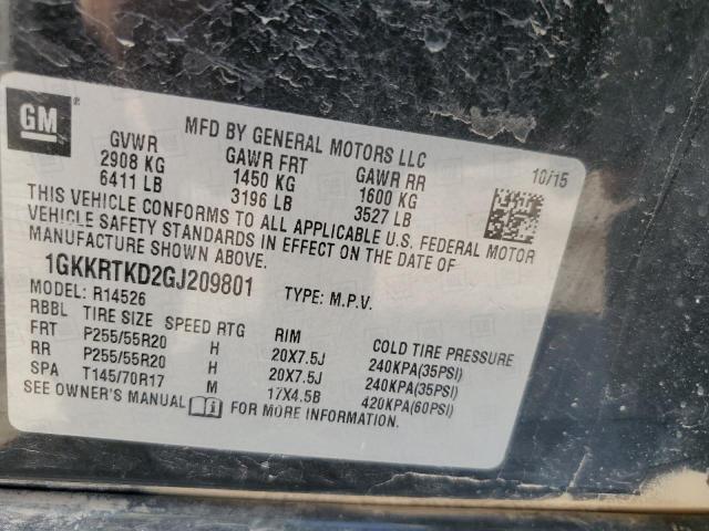 2016 GMC ACADIA DEN 1GKKRTKD2GJ209801