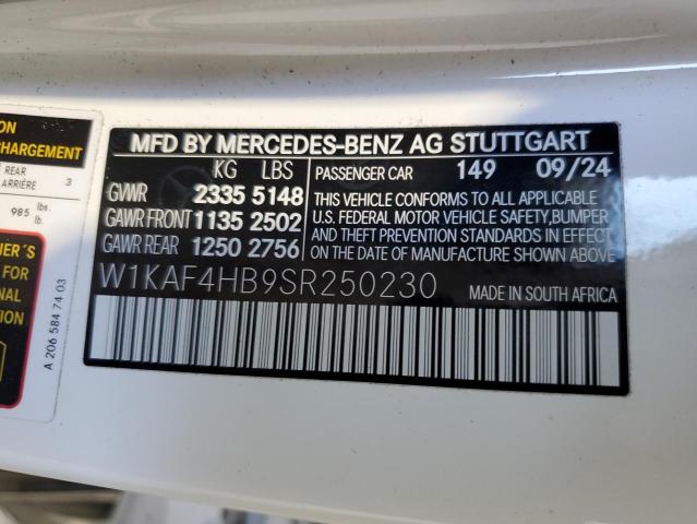 2025 MERCEDES-BENZ C 300 4MATIC W1KAF4HB9SR250230