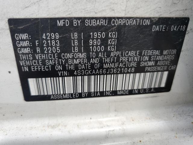 2018 SUBARU IMPREZA 4S3GKAA66J3621048