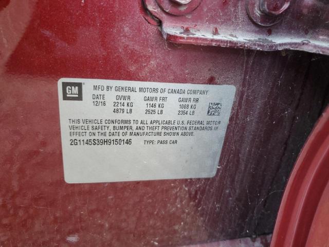 2017 CHEVROLET IMPALA PREMIER 2G1145S39H9150146