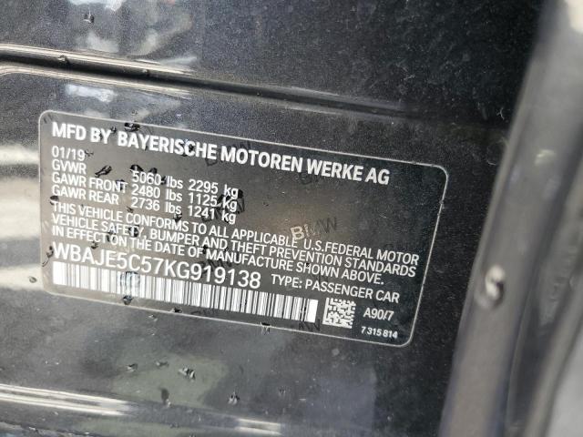2019 BMW 540 I WBAJE5C57KG919138