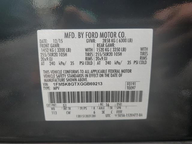 2016 FORD EXPLORER SPORT 1FM5K8GTXGGB69213