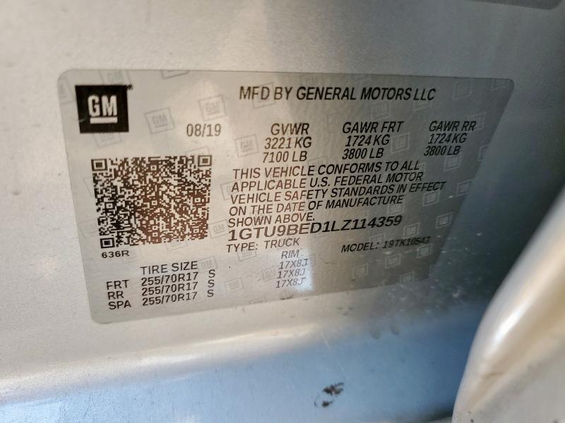 2020 GMC SIERRA K15 1GTU9BED1LZ114359