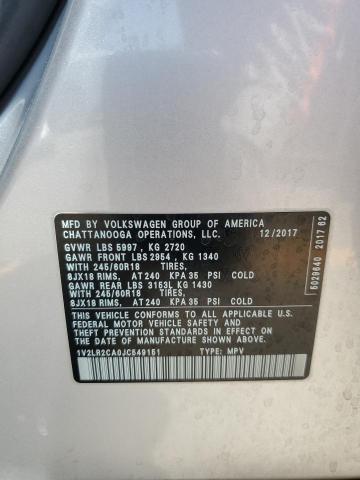 2018 VOLKSWAGEN ATLAS SE - 1V2LR2CA0JC549151