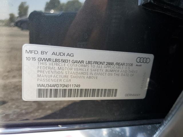 2016 AUDI A8 L QUATT WAU34AFD7GN011749