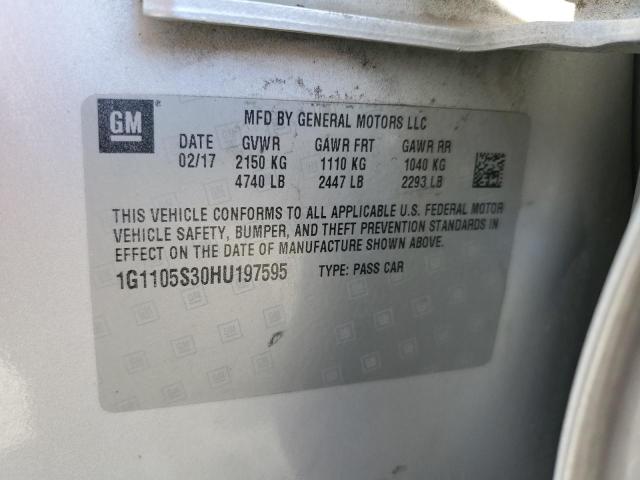 2017 CHEVROLET IMPALA LT 1G1105S30HU197595
