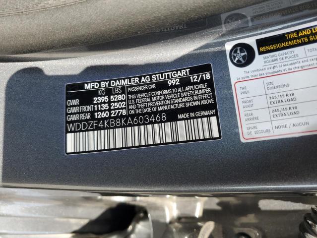 2019 MERCEDES-BENZ E 300 4MAT WDDZF4KB8KA603468
