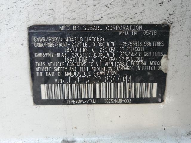 2018 SUBARU CROSSTREK JF2GTALC2J8347044