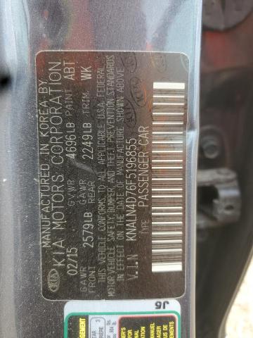 2015 KIA CADENZA PR KNALN4D76F5196855