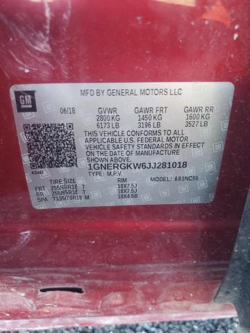 2018 CHEVROLET TRAVERSE L 1GNERGKW6JJ281018