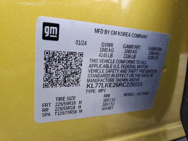 2024 CHEVROLET TRAX ACTIV KL77LKE26RC226015