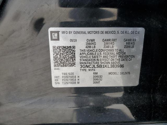 2019 CHEVROLET TRAX 1LT - 3GNCJLSB1KL383986