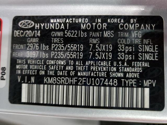 2015 HYUNDAI SANTA FE G - KM8SRDHF2FU107448