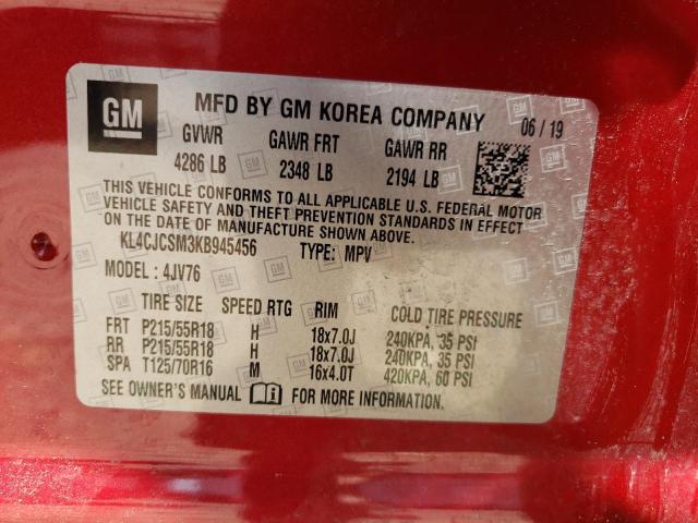 2019 BUICK ENCORE ESS KL4CJCSM3KB945456