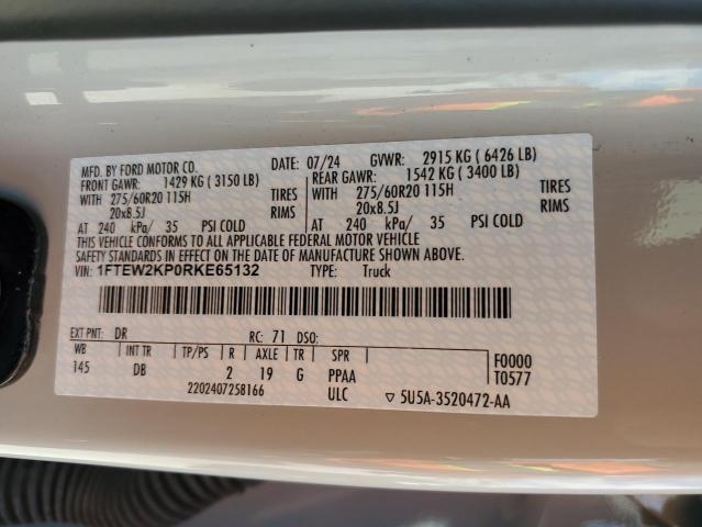 2024 FORD F150 STX - 1FTEW2KP0RKE65132